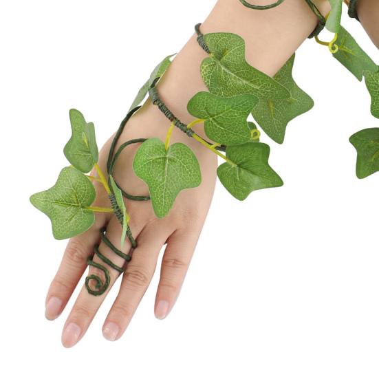 Rönesans Peri Sarmaşık Kol Bandı Orman Elfi Bilekliği Orman Ana Doğa Kostümü Cadılar Bayramı Orta Çağ Cosplay Aksesuarları Yetişkin Kadınlar için
