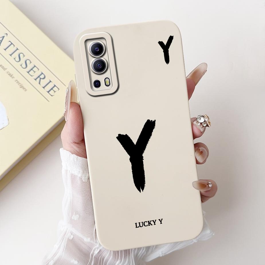 Per Custodia Vivo Y52 5G V2053 Carina Lettere Fortunate Cover Morbida Custodia in TPU Per Vivo Y72 Y 52 VivoY52 VivoY72 5G V2041 Custodie Bumper