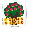 1 Set Fruit Tree Non-woven Digital Teach Puzzle Felt Apple Pear Orange Peach 4 Styles Available Early Intellectual Education ZYF