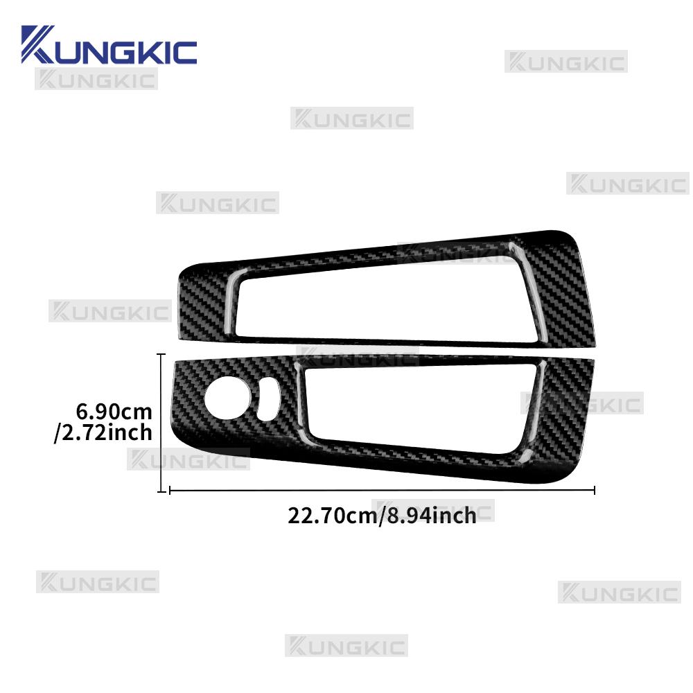 LHD RHD Real Hard Dry Carbon Fiber Sticker For Fiat 500 Abarth 595 695 2008-2025 Car Rearview Mirror Adjustment Switch Storage