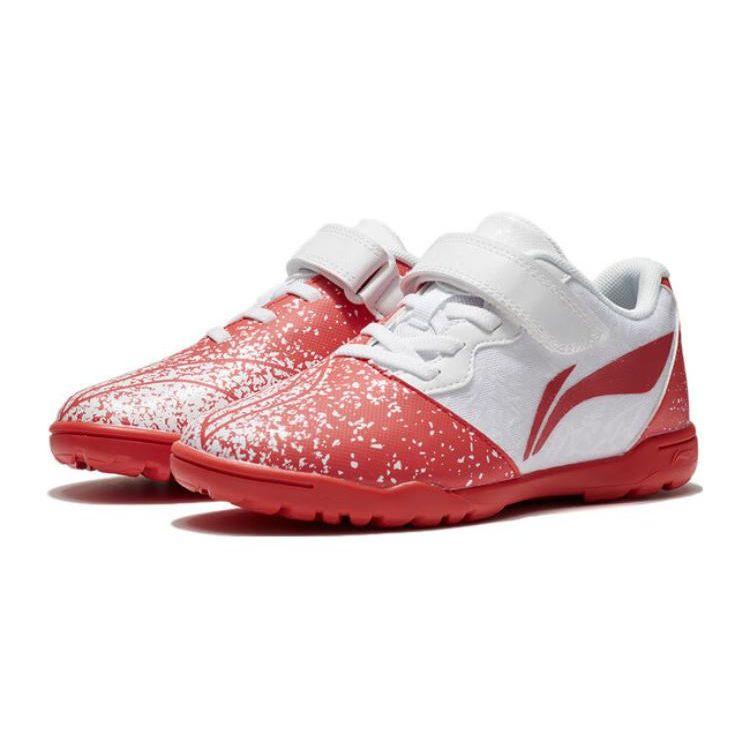 Li Ning Comfortable Versatile Anti-Kick Low-Top Kids Football Shoes Kids Football Shoes Red YKGT012-1