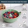 Exquisite Self Rinsing Fruit Colander Drain Holes Ceramic Washing Strainer  Small Produce