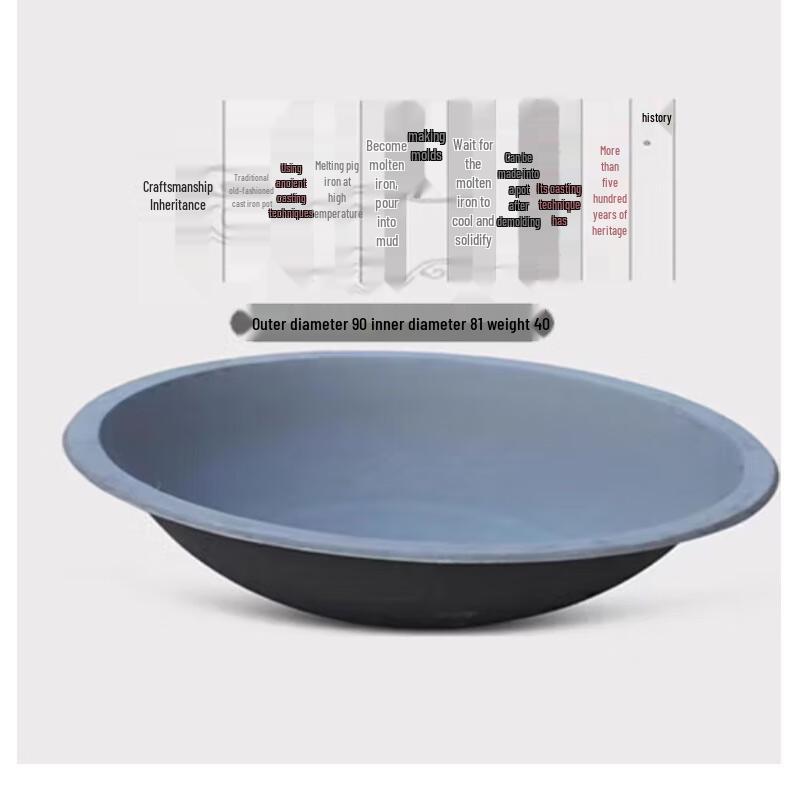 Jun Yulai Heavy-Duty Commercial Cast Iron Wok