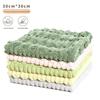 Absorbent Coral Fleece Bamboo Dishcloth: Lint-Free, Oil-Resistant Kitchen Cleaning Pad