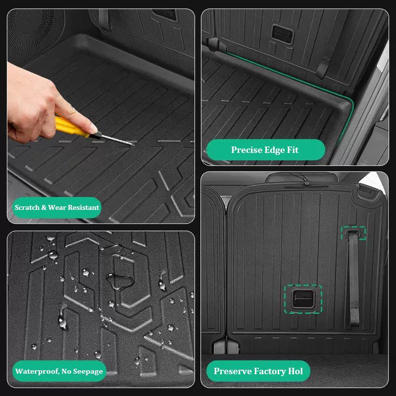 TPE Full Trunk Mat Backrest Pad For Leapmotor B10 2025 2026,All Weather Protector Floor Liners Trunk Mat Heavy Duty Accessories