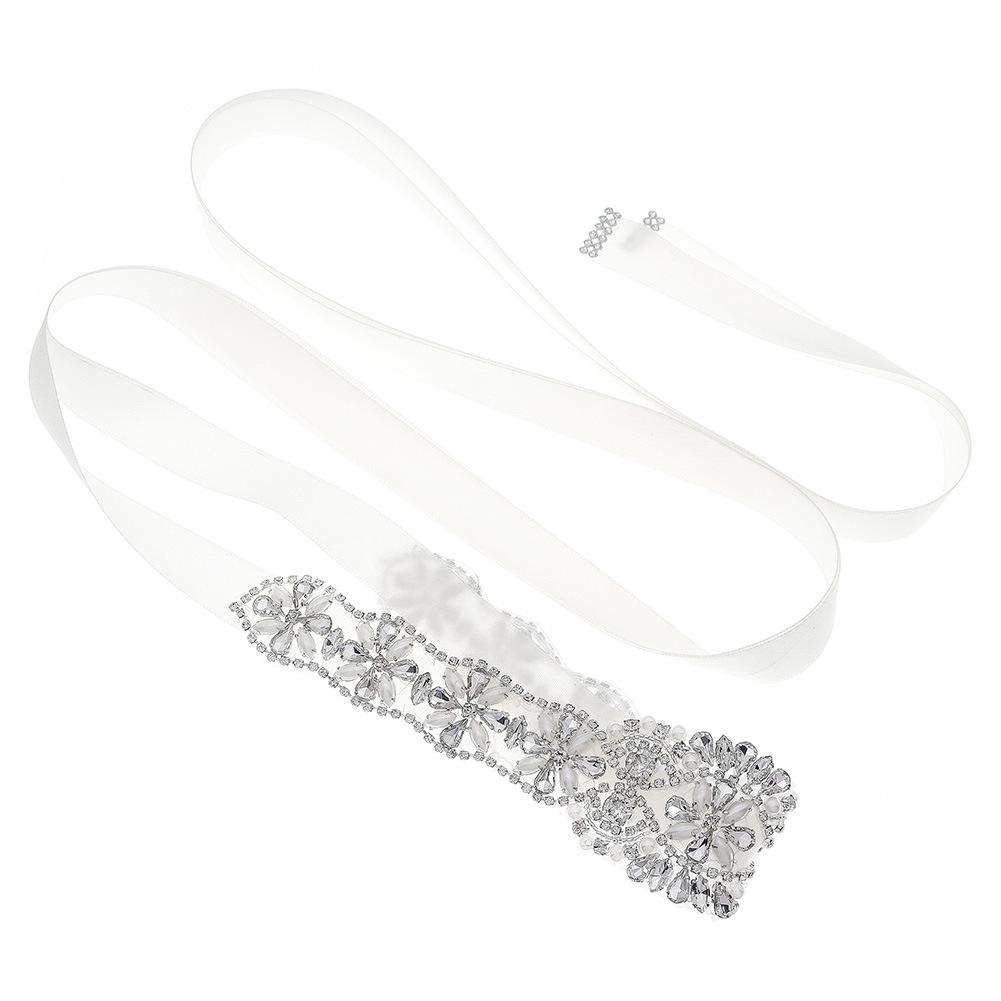 Elegant Rhinestone Pearl Bridal Belt for Wedding & Evening Dresses