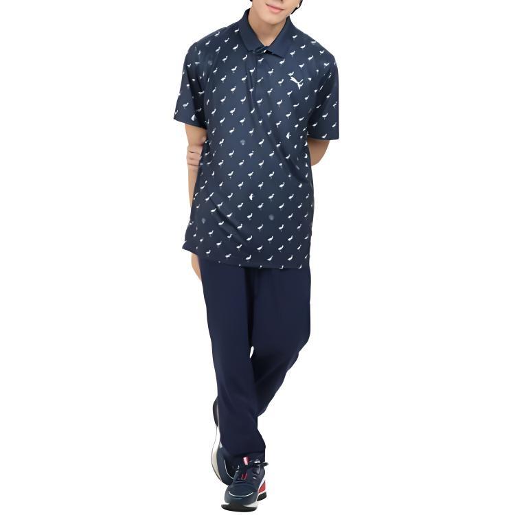 PUMA Matter Egrets Polo Shirt 'Navy' Men's 533794-02