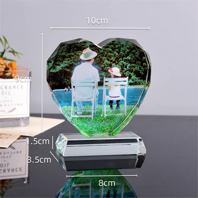 3D Crystal Engraved Photo Ornaments for Couples - Creative Festival Gifts