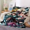 1pc Demon Slayer Characters Soft & Warm Flannel Blanket, Multi-Purpose Throw Blanket for Couch, Sofa, Office, Bed, Camping, Travel