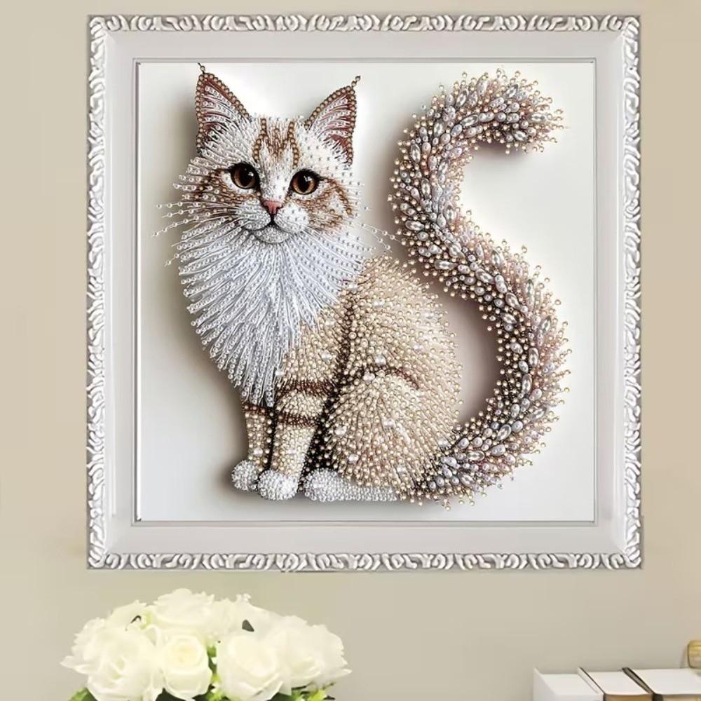 1 Set DIY Craft 5D Diamond Painting Kit Cat Design Diamond Art Kits  Home Wall Decoration
