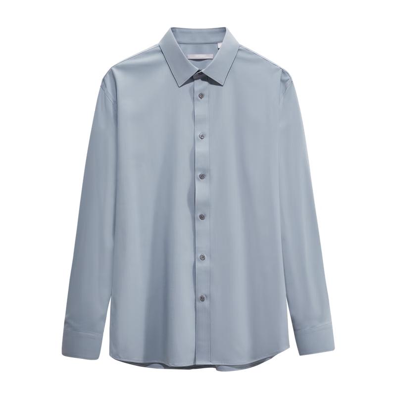 Jiumuwang Men s Formal 3A Antibacterial Long-Sleeve Shirt (Modal Blend) 43 180/104B