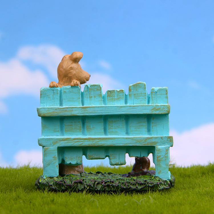 Kids Resin Garden Little Dog Fence Sea Lion Ornament For Potted Gift Plants