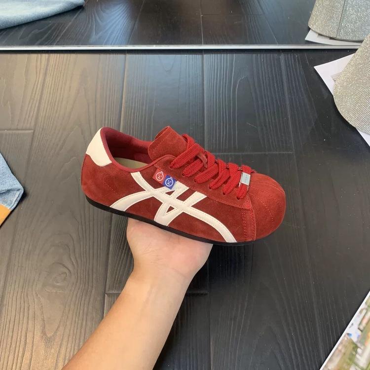 Scarpe con zeppa alta a testa larga stile retrò, nuove per l'autunno, scarpe sportive a fondo piatto che aumentano l'altezza, scarpe casual per l'allenamento morale