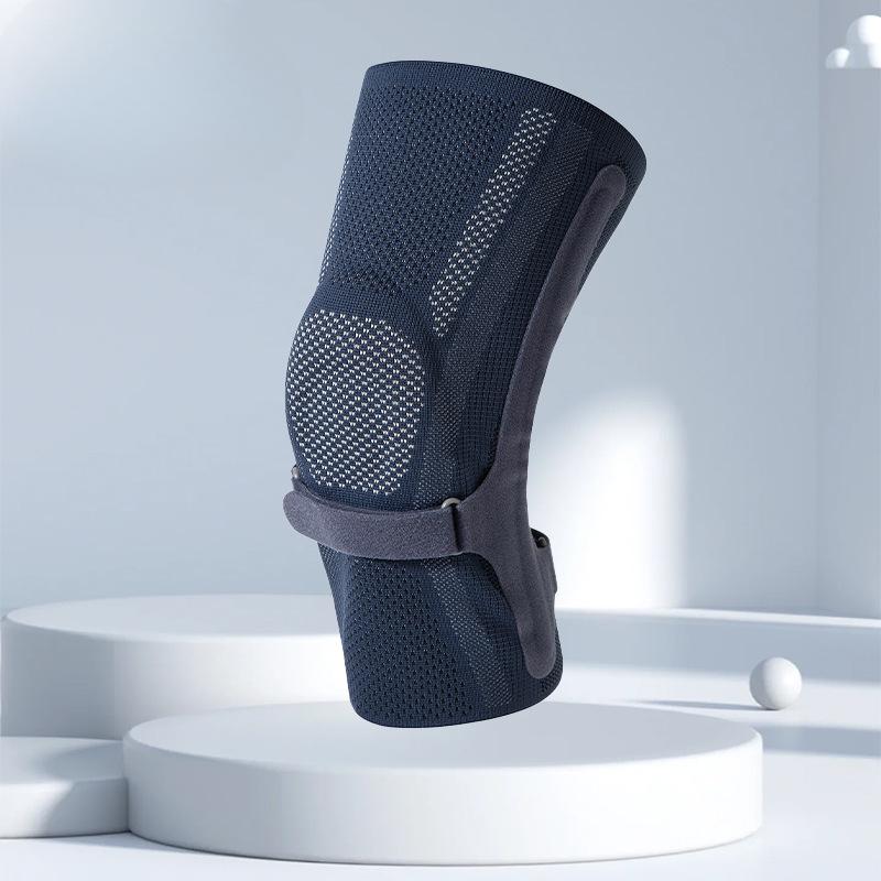 Single Flat Knitting Machine Knitting Pressurized Anti-slip Knee Pads Outdoor Mountaineering Basketball Fitness Silicone Massage Spring Strip