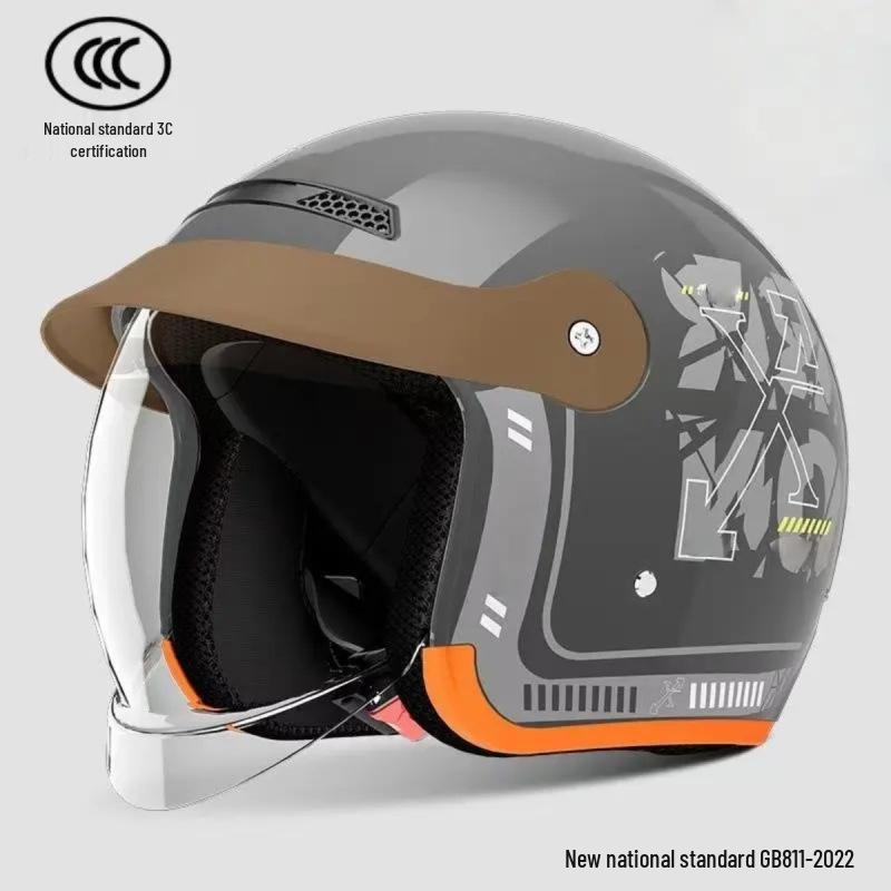 GB 3C Certified Electric Vehicle Helmet for Men & Women: Winter, Rainproof, Fogproof, Warm with Push-Type Lens