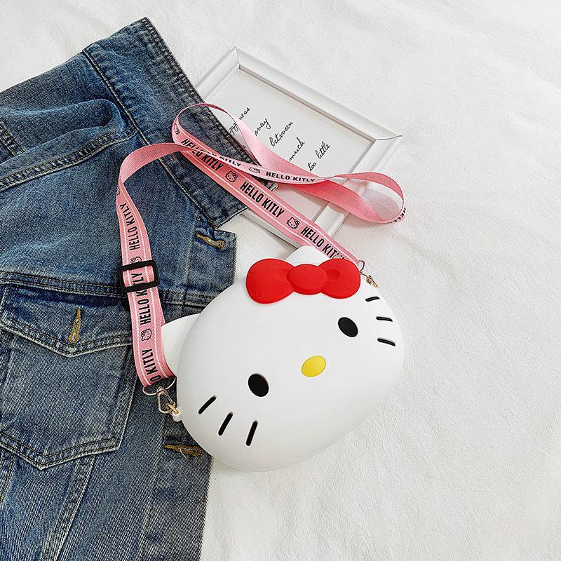 Cat Head Silicone Handbag: 2025 New Cartoon Phone Card Crossbody Bag & Children's Coin Purse