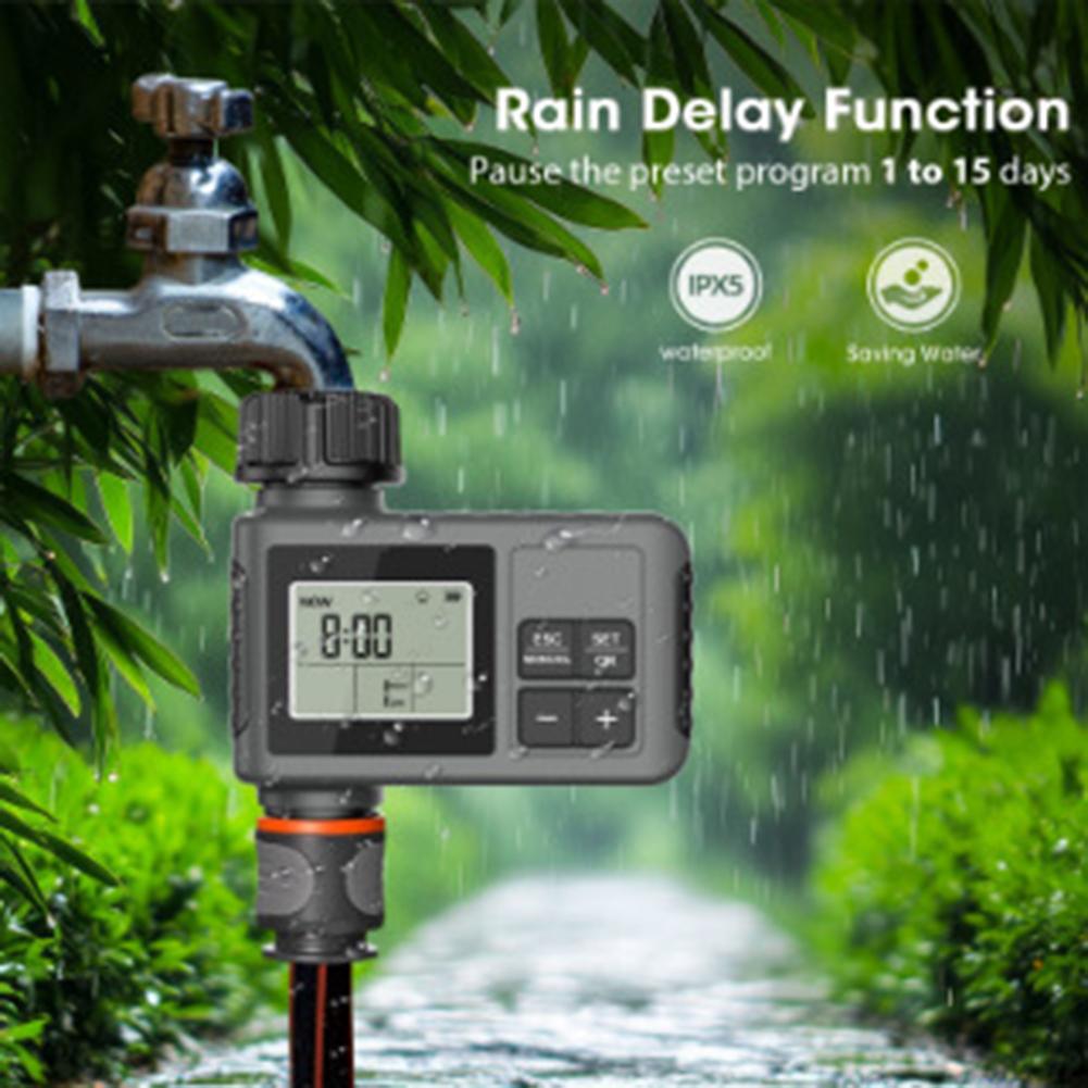 Automatic Water Timer Intelligent Irrigation Watering System Sprinkler Timer Garden Programmer Equipment IPX7 LCD Display