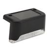 4 PCS Outdoor Stair Lights 600mAh Black Case Solar Powered Warm Light Solar Deck Lights for Garden Stair Deck