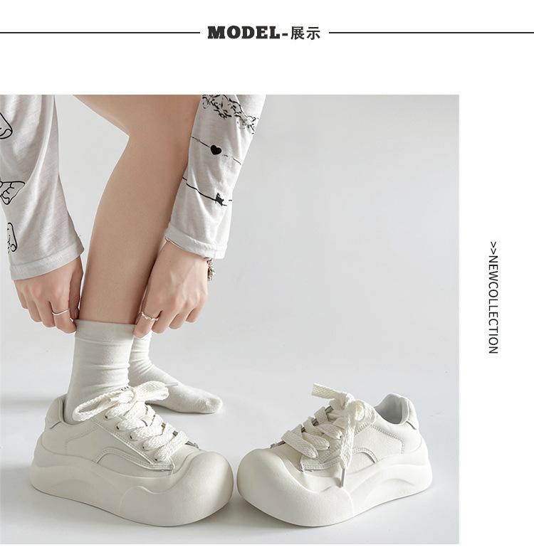 Fashion versatile high-end thick-soled heightening little white shoes women's 2025 new popular summer lightweight low-top board shoes