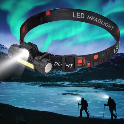 USB Charging Waterproof LED Headlight Flashlight Head Light for Cycling Camping Outdoor