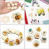 50PCS 30MM Hexagon Wood Pieces Unfinished Blank Wooden Slices Hexagon Shape Chips Embellishments for Paint or Decorate