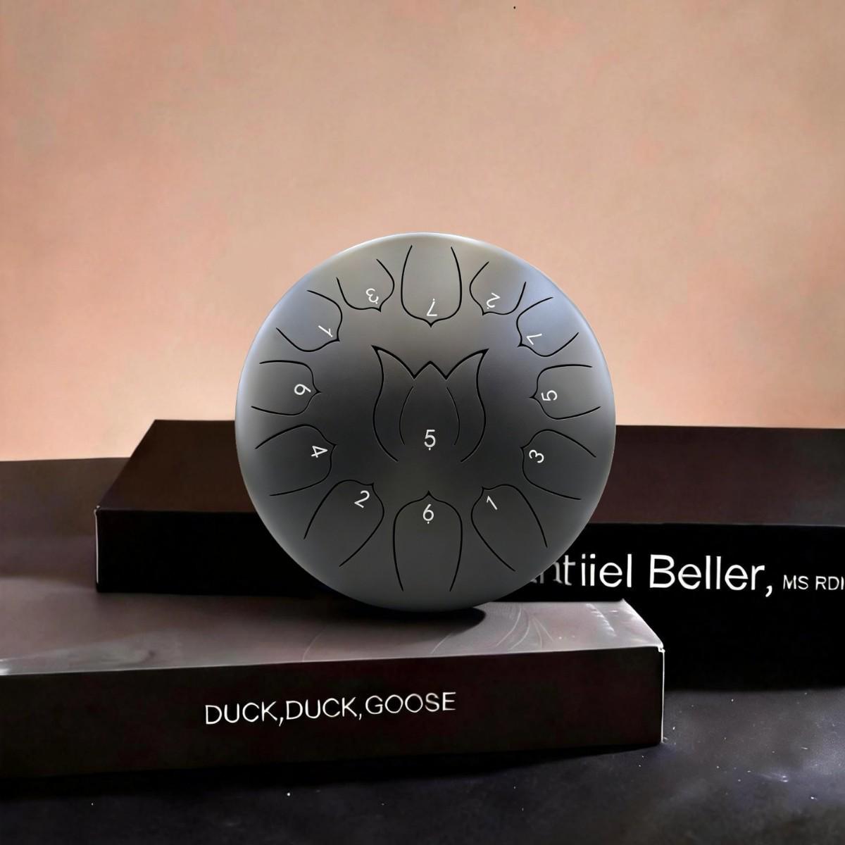 Ethereal 12-inch 13-tone Steel Tongue Drum - Worry-Dispelling Percussion Instrument Hand Drum Set for Children