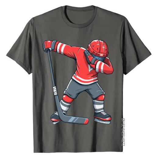 Fun Hockey T-shirt Dab Player Short Sleeve 3D Printed Shirt Suitable for Children, Adults, and Men and Women