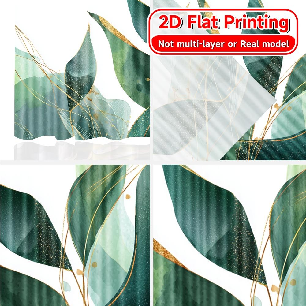 2D Flachdruck 2 Stück Blättergeometrien Beliebte Vorhang- und Fensterbehandlungsdrucke Lichtfilternde Vorhänge Geschenke für das Wohnzimmer