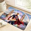 Bath Mat 1pc, Spider for Man City High Action, MARVEL Flannel Rectangular Mat, Bathroom Non-slip Entrance Mat, Fun Door Decora