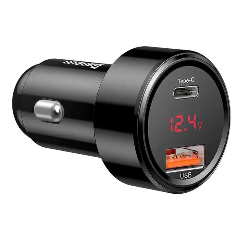 Car Charger Baseus Magic Usb + Usb-C Qc 4.0  Pd 45W (Black)