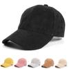 Versatile Unisex Korean Style Corduroy Baseball Cap - Fall/Winter Fashion, Solid Hard Top Duckbill, Casual Curved Brim