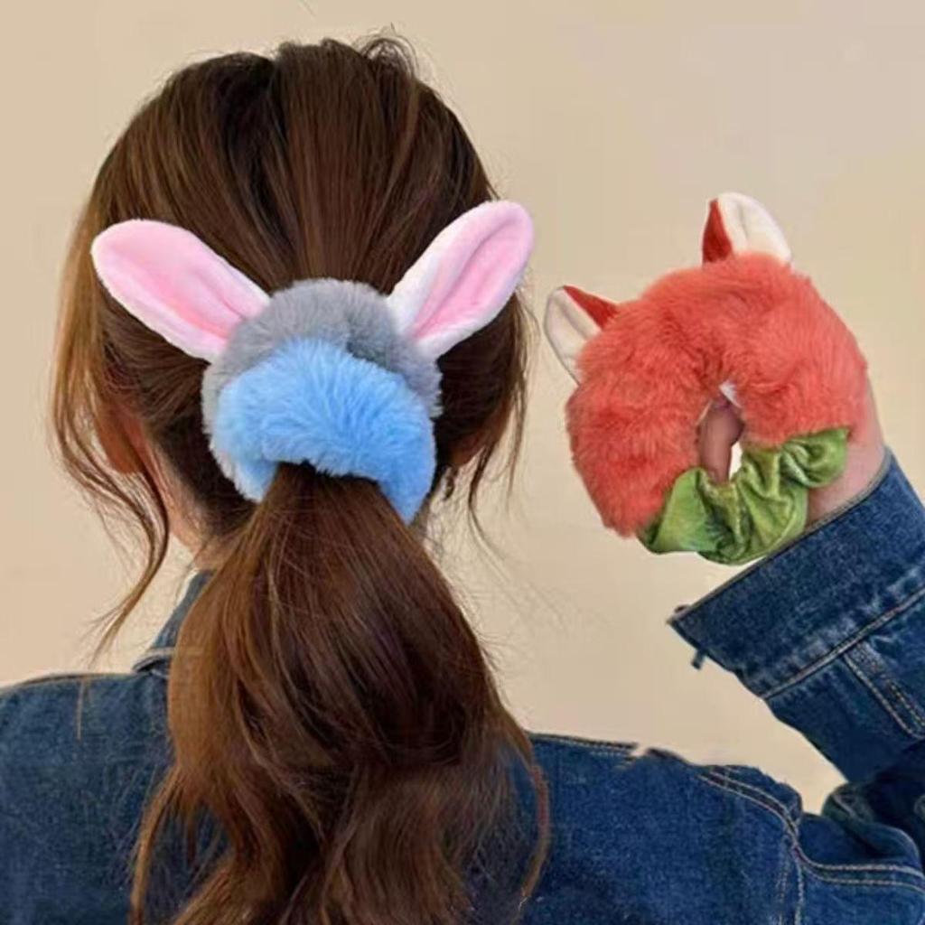 Cute Judy Nik Cartoon Plush Ears Hair Tie: 2025 Autumn/Winter Edition for Women