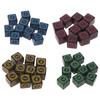 10 Piezas Dados Poliédricos Acrílicos Únicos Bordes Cuadrados Dados de Rol Dados de Juego de Mesa de 6 Caras Superficie Lisa