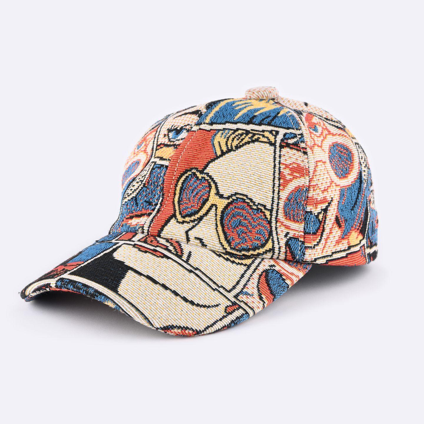 Retro baseball cap sun hat sun protection men and women graffiti street hip hop personality versatile trend spring and summer show face small cap adjustable