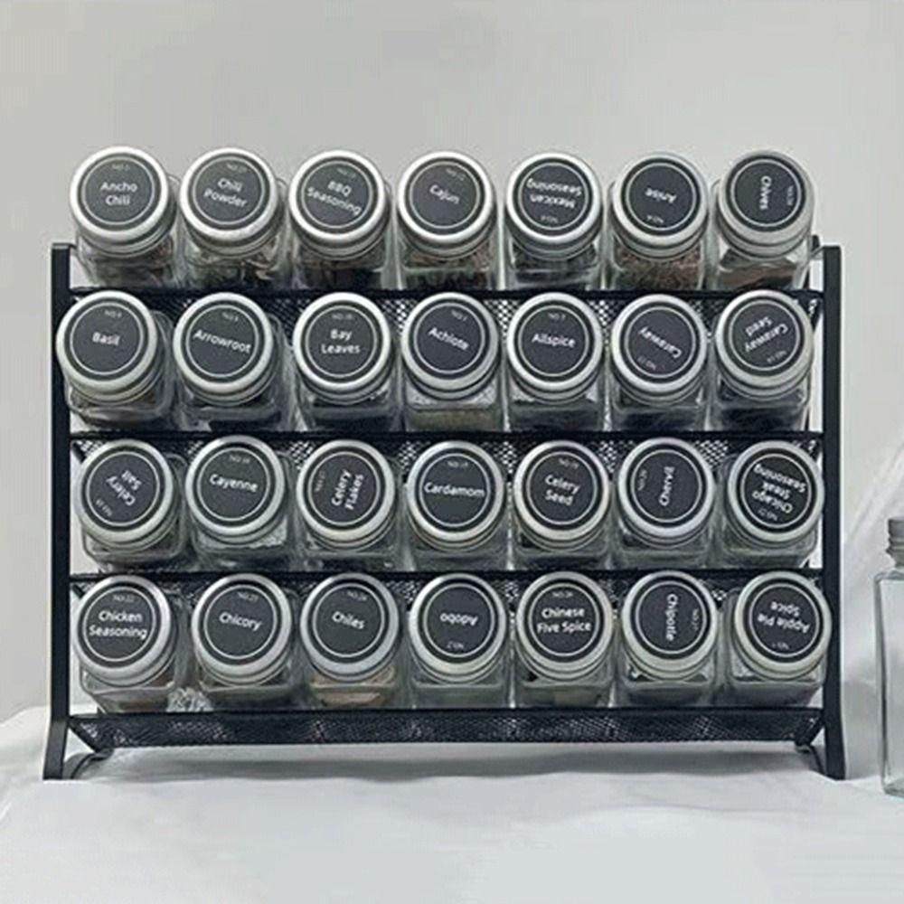 Wall-mounted Spice Storage Rack Non-slip Countertop Spice Holder Premium Spice Jars Stand  Home