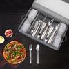 Kitchen Storage Box With Removable Cover Reinforced Handles Stackable Design For Cutlery Office Supplies Jewelry Organizing