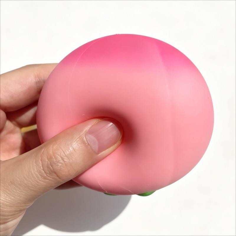Peach Stress Ball Fruit Squishy Toy Slow Rising Peach Stress Relief Fidget Toy Squeeze Anti-Anxiety Sensory Toy For Adult Gift