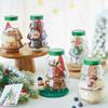 5 Stuks Kerstboom Snoep Pot met Deksel Transparant Plastic Boomvormige Chocolade Traktatie Dozen Lege Drankcontainer voor Kerstfeest Bedankjes