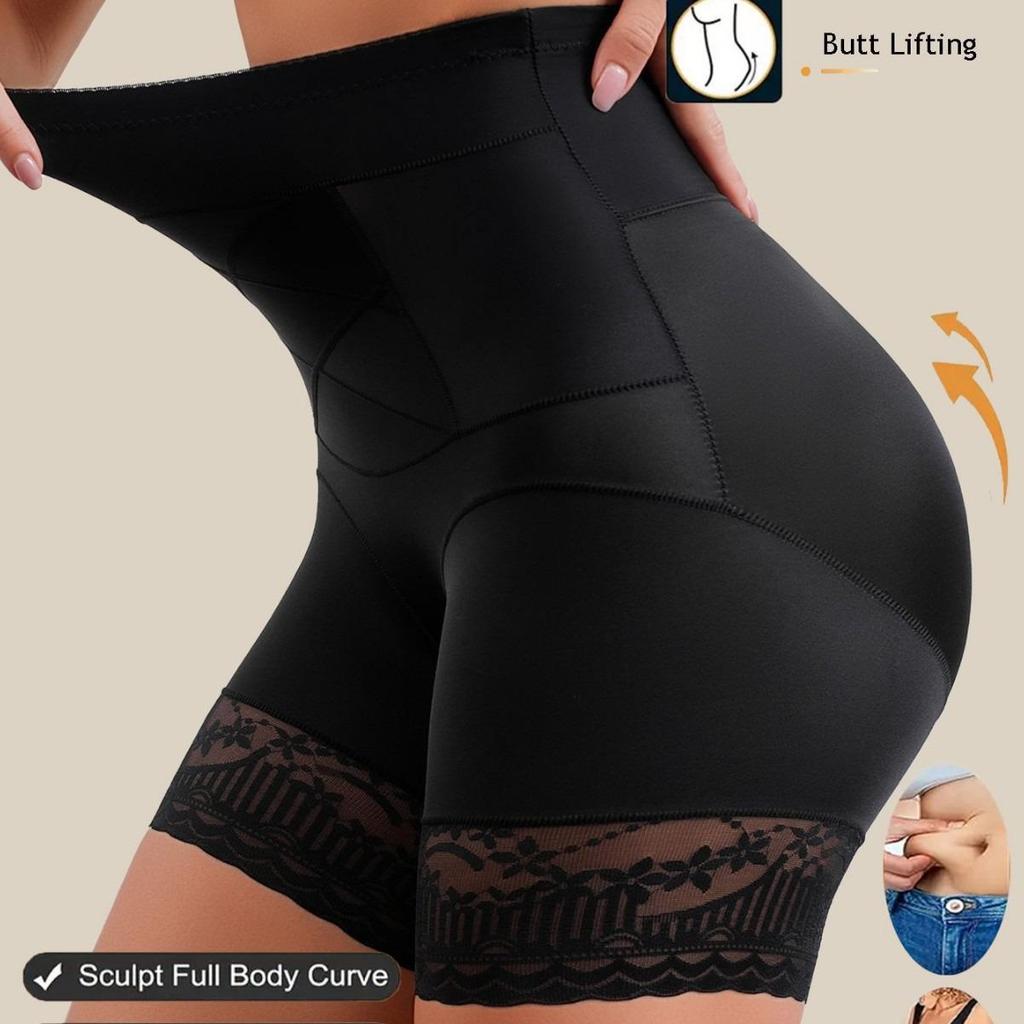 Temu Women's High-Waist Tummy Control Hip Lift Pants, Plus Size Body Shaping Briefs