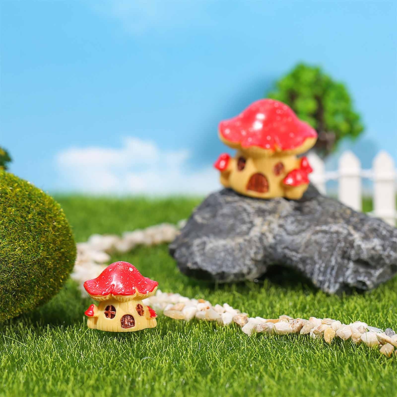 

(Куниде) Мини M-ushroom Дом Сад Украшение Смола Ремесла Бонсай Микро L-andscape Diy Украшения