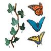 1 Set Climbing Ivy Refrigerator Magnet with Articulating Stems 3D Butterfly Simulated Vine Leaf Plants Fridge Magnet Kitchen Locker Decoration
