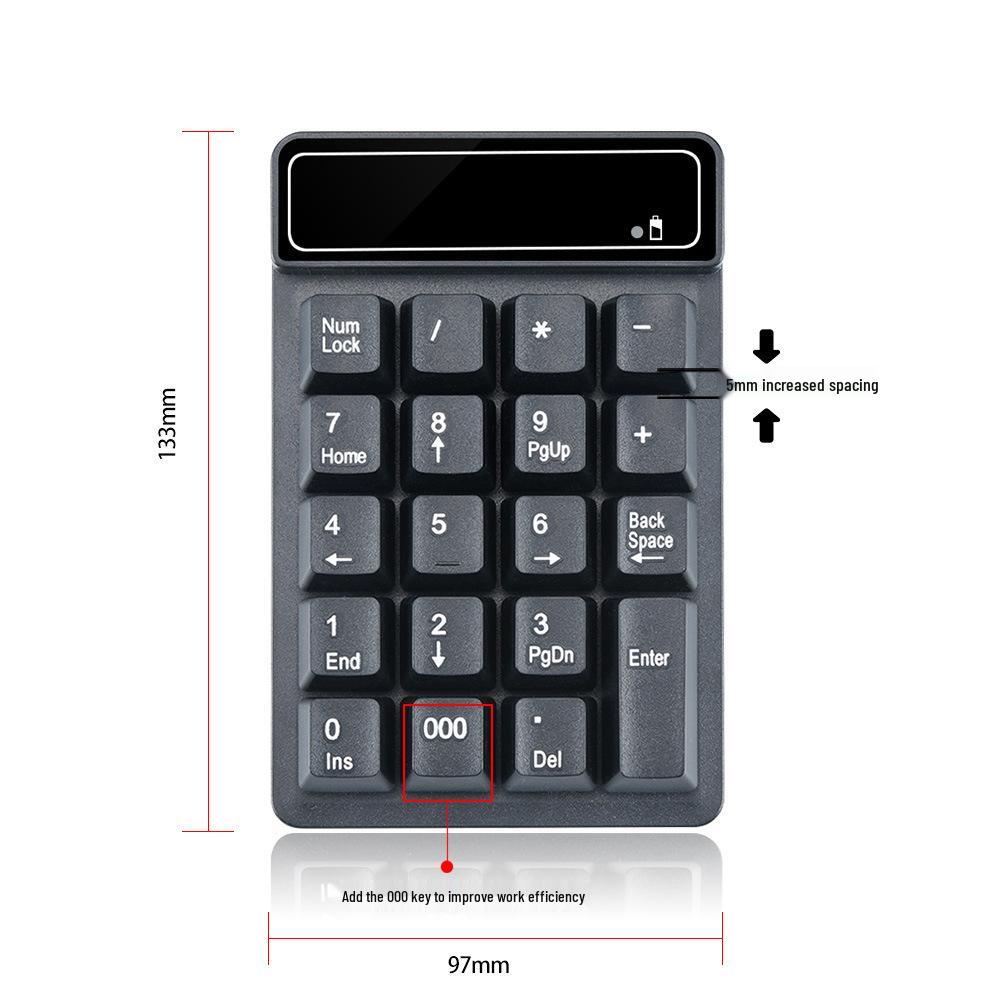 Suspended Wired Mini Keyboard with Mechanical Green Axis for Laptop Cashiers