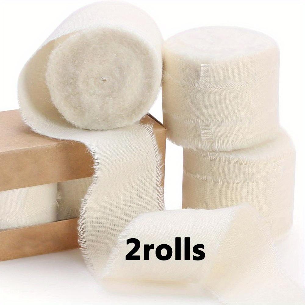 

2 рулона праздничных лент: Изготовлено вручную, с бахромой, идеально подходит для свадебных торжеств или домашнего декора. Доступно в белом, синем и зеленом цветах. 2rolls бежевый