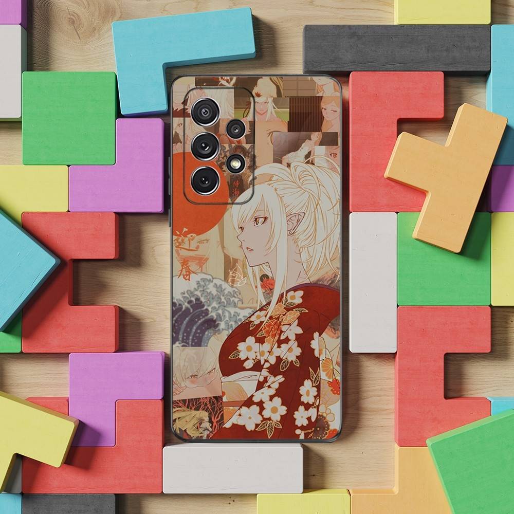 Comics M-Monogatari Series Phone Case For Samsung S25,S24,S23,S22,S21,S20,S10,Ultra,Plus,Lite,FE,Soft Silicone Black Cover