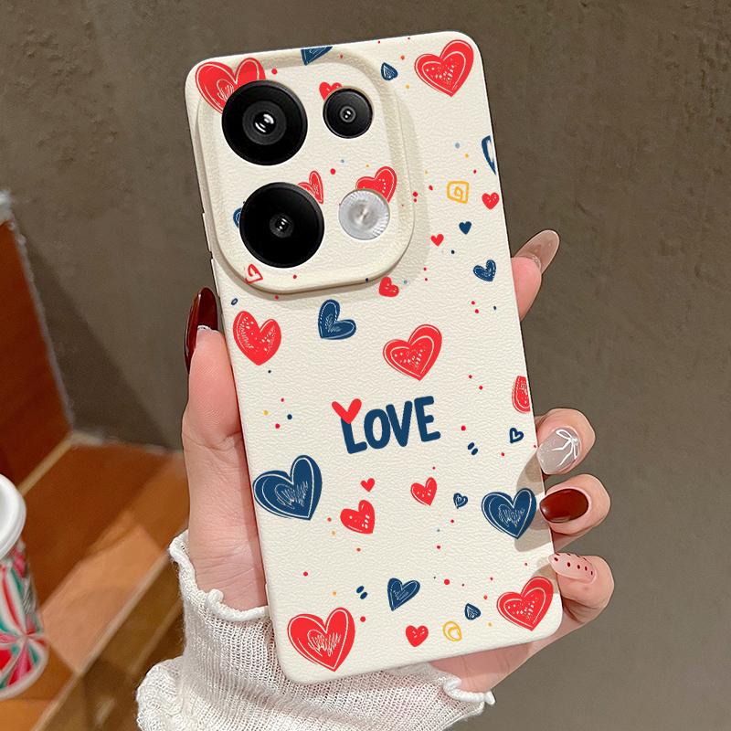 

Мягкий силиконовый чехол с рисунком сердец любви для Xiaomi 13t Poco X6 M6 Pro Redmi Note 14 13 12 11 10 Pro, ударопрочный, кожаный, текстура, однотонный, тонкий чехол Redmi Note 10 Pro 4G бежевый
