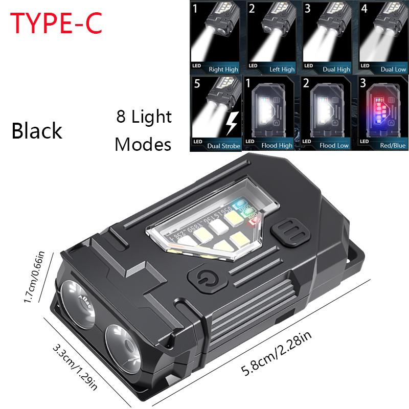 Tactical Flashlight Rechargeable,High Lumen LED & COB Dual Light,Compact Portable,Type-C Fast Charge,Camping Hiking Emergency