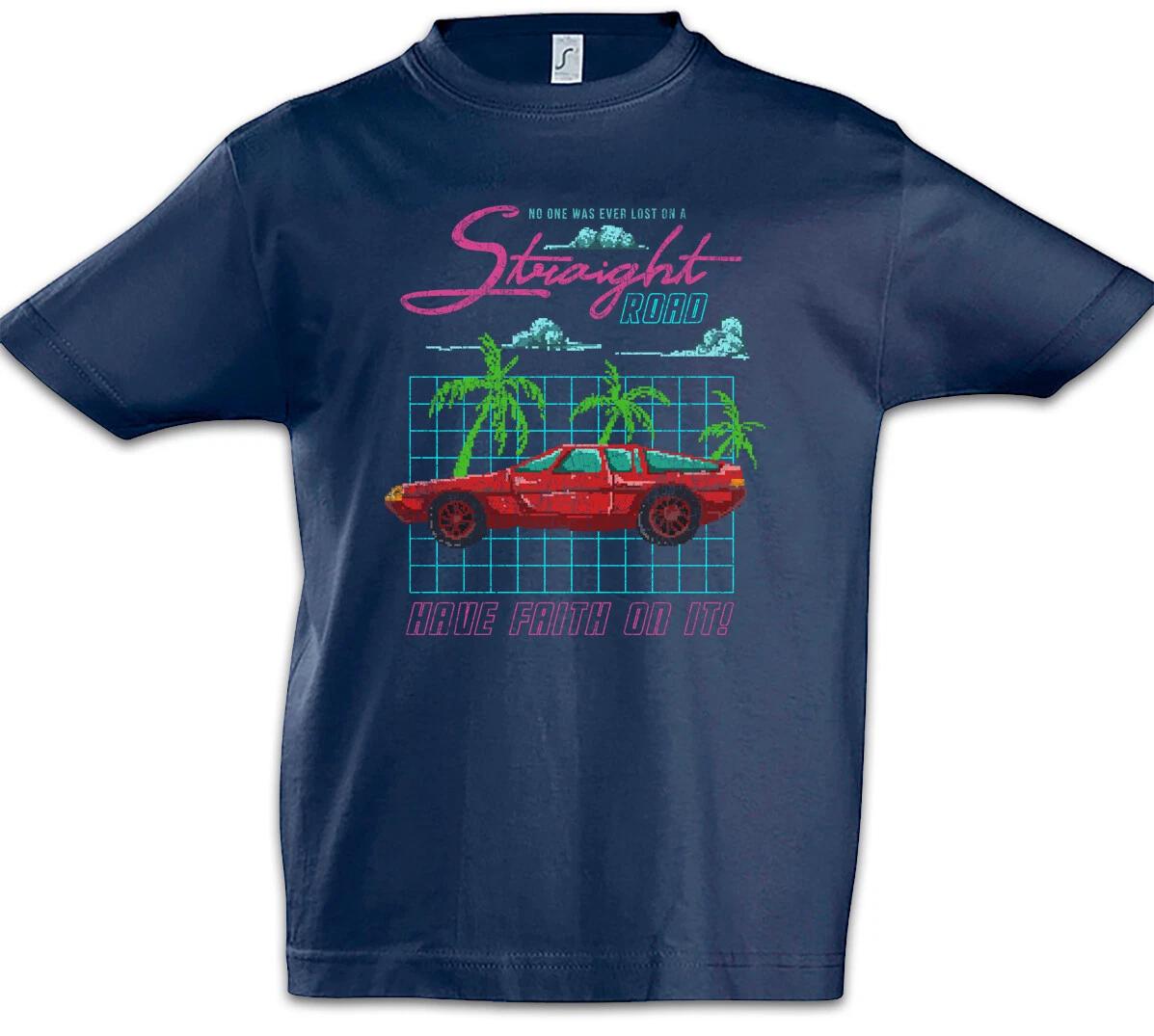 Pixel Car Straight Road Kids Boys kids boys T-Shirt Racer Gamer Gaming Racing Car Bit 100