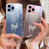 Luxury Deer Blue Pink For IPhone 16 Pro Max 15 Pro 14 13 12 Mini 11 XS Max XR 7 8 Plu SE 2022 Tempered Glass Phone Case