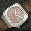 Seiko 5 AUTOMATIC JAPAN MENS 7009A VINTAGE MAROON COLOR DIAL WATCH A702327-5 R124-a702327