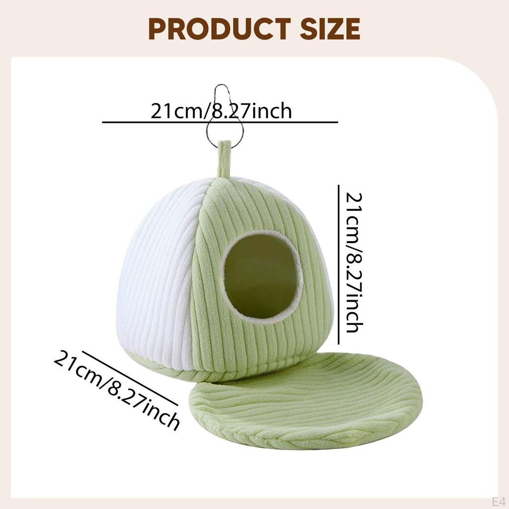 Vogelnest Bett Käfig Bettzeug Bequeme Hängematte zum Aufhängen mit Kissen für Winter Graupapagei